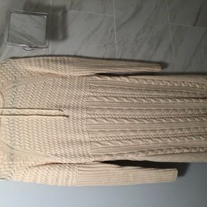Athleta Coldspell Sweater Dress, Ivory, Sz L